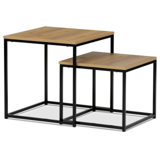 Set 2 ks stolíkov 50x50cm, MDF Divoký dub, AF-076 OAK