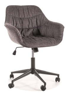 Kancelárske kreslo, tmavo sivá látka, Signal, Q-213