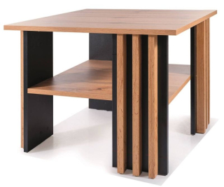 Konferenčný stolík, 68x68cm, čierny, dub artisan, Signal, MARINA