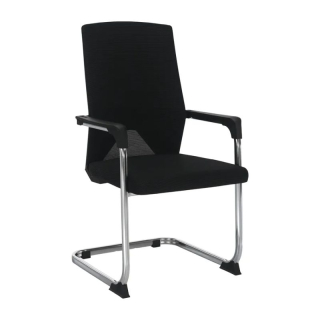 Zasadacia stolička, čierna sieťovina, kov chróm, RAVIL