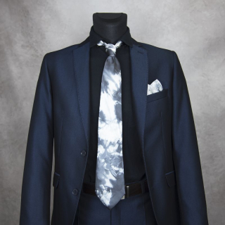 Hodvábna kravata + vreckovka LIMITED_26, Slovenská výroba