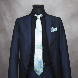 Hodvábna kravata + vreckovka LIMITED_28, Slovenská výroba