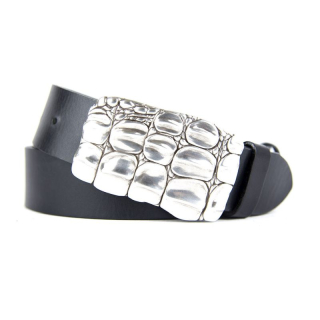 Kožený opasok ARMOR, šírka 4cm, Slovenská výroba - Čierna