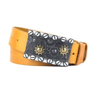 Kožený opasok RATCH, šírka 4cm, Slovenská výroba - Koňaková