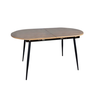 Jedálenský stôl, 150x80cm, rozkladací, MDF, dub, čierny, TAMERON