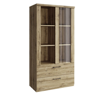 Vitrína nízka, 80cm, dub navarra, DORSI 1W2S