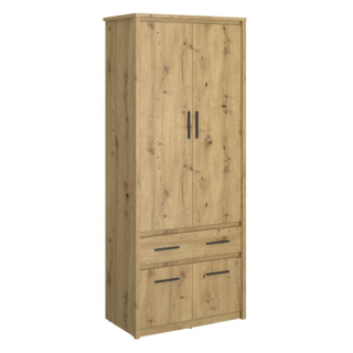 Skriňa, 86cm, kombinovaná, dub artisan, AIRON 4D1S