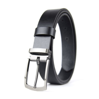 Kožený opasok GUN RIDE, šírka 3.3cm, Slovenská výroba - Čierna