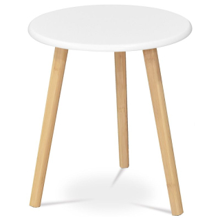 Konferenčný stolík 40x40cm, MDF biela, AF-1142 WT