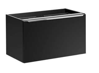 Skrinka pod umývadlo, 80cm, čierna, SANTA FE BLACK 82-80-B-2S