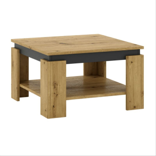 Konferenčný stolík, 68x68cm, dub artisan, grafit, LEJSY