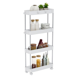 Pojazdný regál, 40cm, biely, ALIOL TYP 2