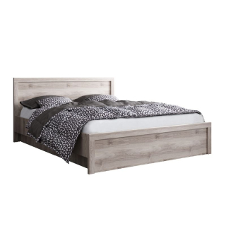 Posteľ, 140x200, s roštom, úložný priestor, gaštan nairobi, JESI