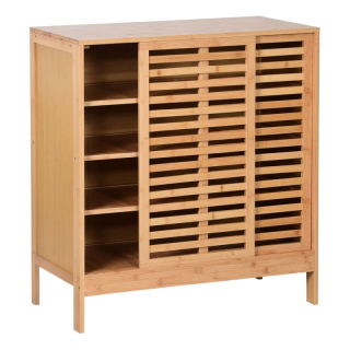 Botník, 80cm, 4-policový, bambus, prírodný, NALDO