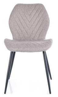 Jedálenská stolička, sivá látka, nohy kov čierny, MIKE NEA