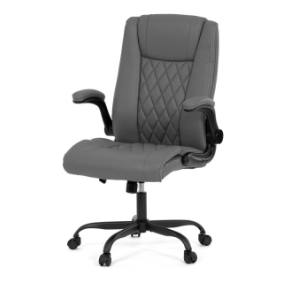 Kancelárske kreslo, sivá, ekokoža, 120 kg, KA-Y344 GREY
