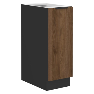 Spodná skrinka s košom, 30cm, orech okapi, čierna, MENZO 30 D CARGO BB