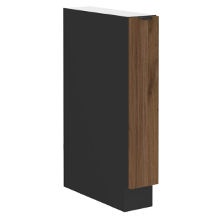 Spodná skrinka s košom, 15cm, orech okapi, čierna, MENZO 15 D CARGO BB