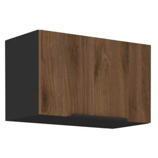 Horná skrinka, 60cm, orech okapi, čierna, MENZO 60 GU-36 1F