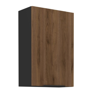 Horná skrinka, 60cm, orech okapi, čierna, MENZO 60 G-90 1F