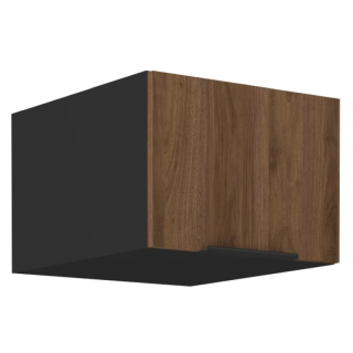 Horná skrinka, 50cm, orech okapi, čierna, MENZO 50 NAGU-36 1F