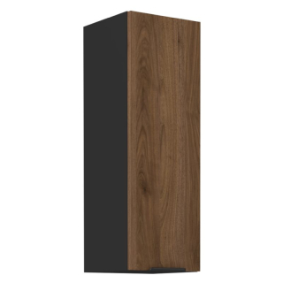 Horná skrinka, 30cm, orech okapi, čierna, MENZO 30 G-90 1F