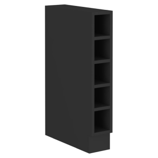 Spodná skrinka otvorená, 15cm, čierna, ARAKA, MENZO, SIBER 15 D OTW BB