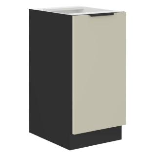 Spodná skrinka, 40cm, cashmere, čierna, ARAKA 40 D 1F BB