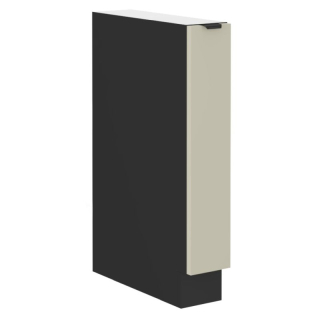 Spodná skrinka s košom, 15cm, cashmere, čierna, ARAKA 15 D CARGO BB