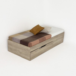 Posteľ, 90x200, dub BELFAST, REA HAPU