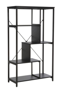 Regál, 85cm, policový, čierny, NET A