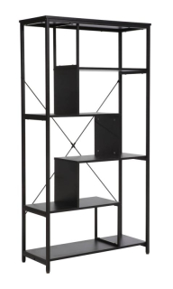 Regál, 75cm, policový, čierny, NET B