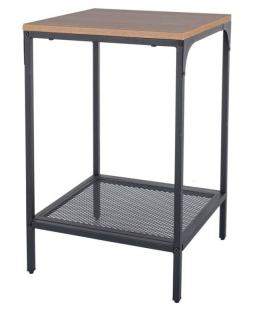 Konferenčný stolík, 40x40cm, čierny, dub, LEX S