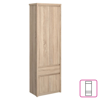 Skriňa, 66cm, kombinovaná, dub sonoma, NORTY TYP 22 4D1S