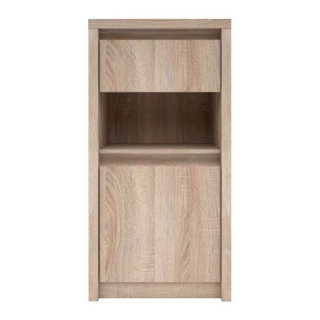 Komoda, 46cm, kombinovaná, dub sonoma, NORTY TYP 24 1D1S