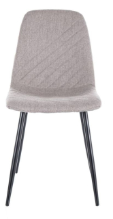 Jedálenská stolička, sivá látka, nohy kov čierny, TWIST NEA