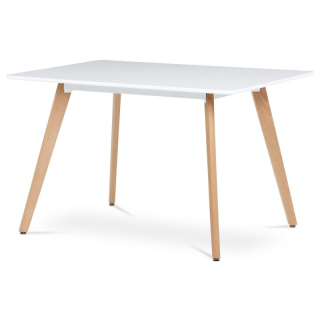 Jedálenský stôl, 120x80cm, MDF, biela, DT-313 WT