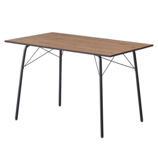 Jedálenský stôl, 120x75cm, MDF, dub artisan, čierny, NALAK TYP 2