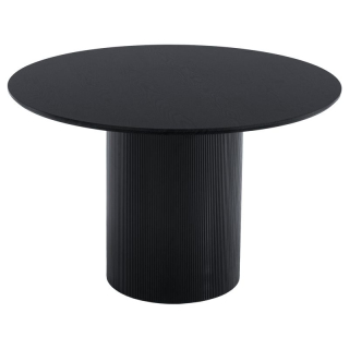 Jedálenský stôl, okrúhly 120cm, MDF, čierny, MAHIR TYP 2