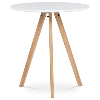 Jedálenský stôl, okrúhly, 70cm, MDF, biela, DT-320 WT