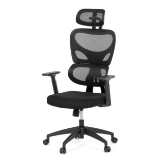 Kancelárska stolička, čierna, sieťovina, 120 kg, KA-K2080 BK