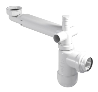 Umývadlový sifón, biely, PRELOC 330