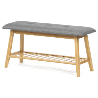 Botník, 90cm, bambus, prírodný, látka, DR-N1012 GREY2