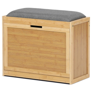 Botník, 60cm, bambus, prírodný, látka, DR-N1014 GREY2