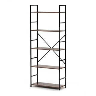 Regál, 59cm, kov, MDF, staré drevo, GD-225 OLW