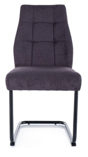 Jedálenská stolička, grafitová látka, nohy kov čierny, APRIL VARDO