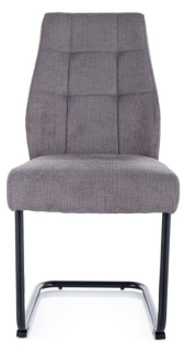 Jedálenská stolička, sivá látka, nohy kov čierny, APRIL VARDO