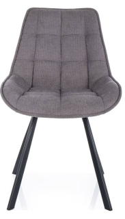 Jedálenská stolička, sivá látka, nohy kov čierny, CORSO VARDO