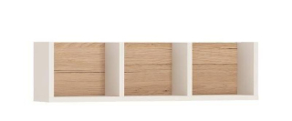 Polica závesná, 70cm, biela, dub san remo, AMAZON TYP 62