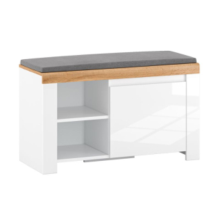 Botník, 93cm, biely, dub wotan, VILGO 1D